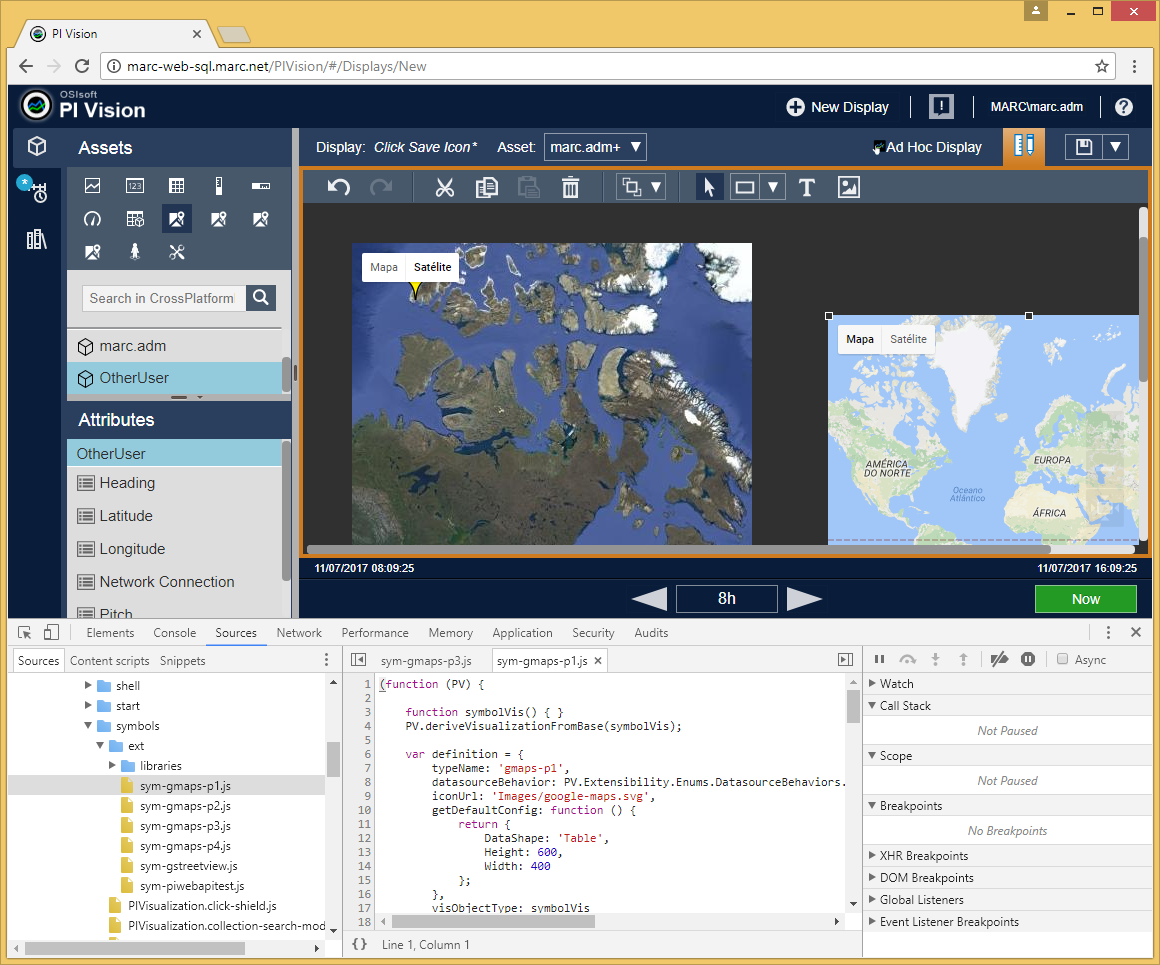 Developing the Google Maps custom symbol for PI Vision 3 - Part 1