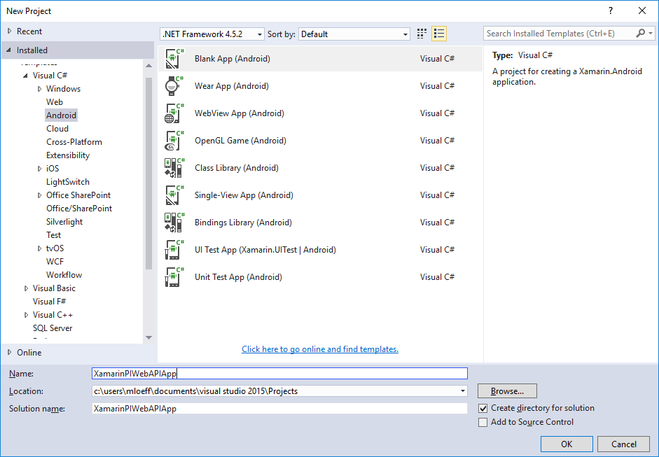 Getting Started With Xamarin Android And Pi Web Api